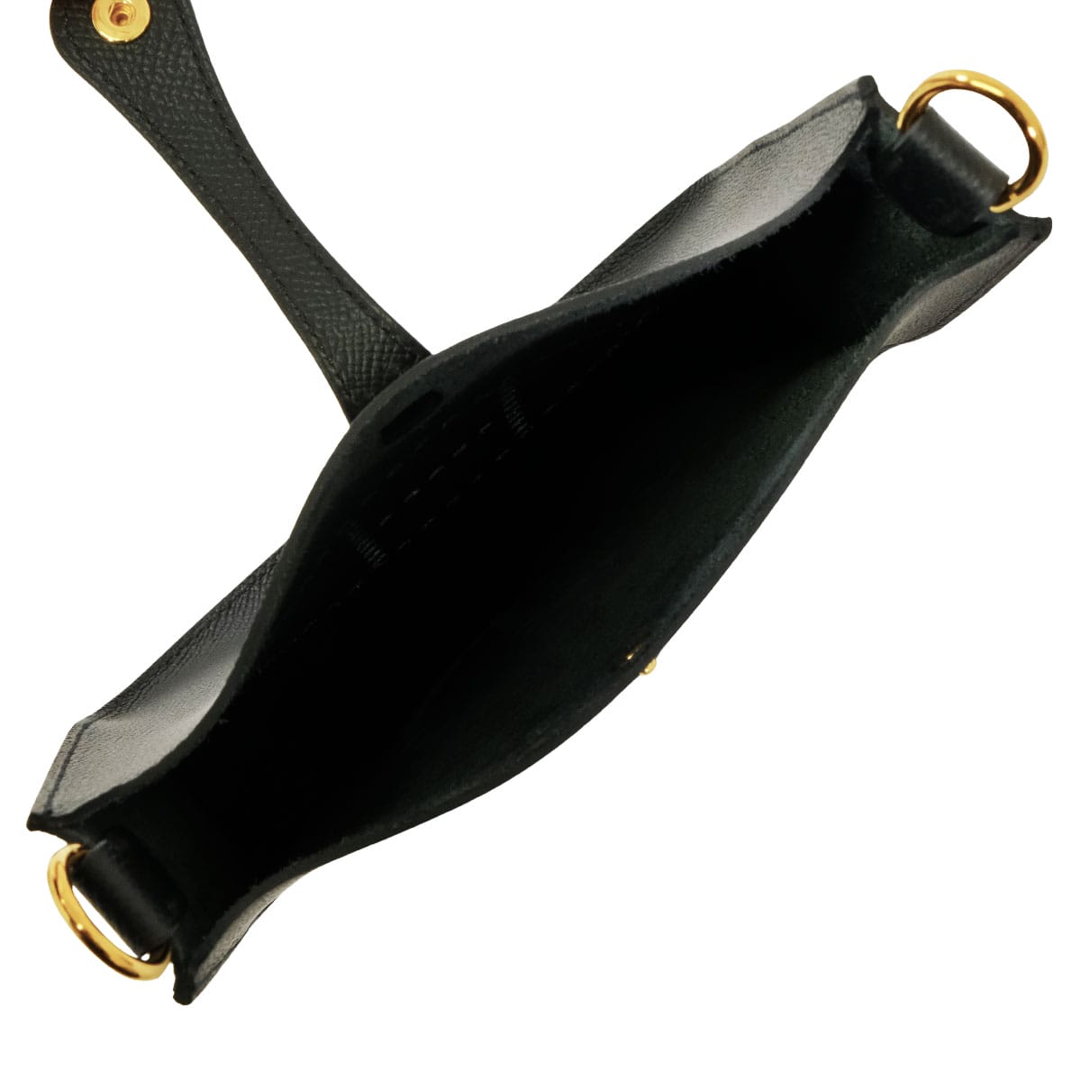 HERMES Shoulder bag Evelyne 16 TPM Sellier Noir (Black) Veau Epsom Gold HW Stamp K[EXCELLENT][Authentic]
