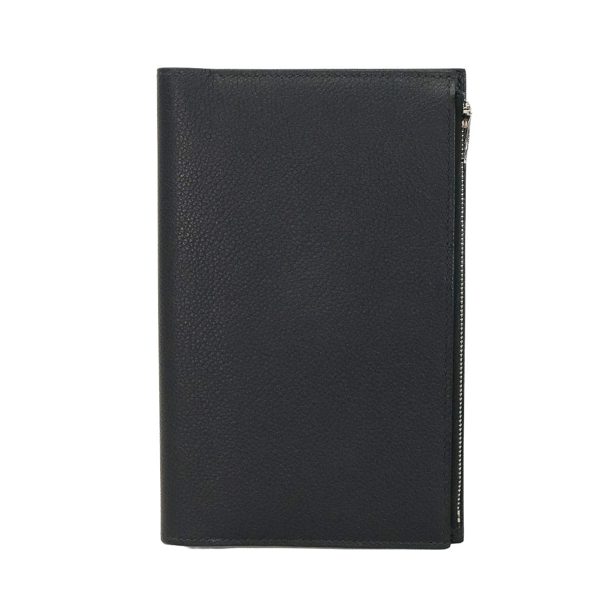 [Pre-loved] HERMES Notebook cover EA Zip PM A6 Caban Evercolor Silver HW Stamp W[LIKE NEW][Authentic]