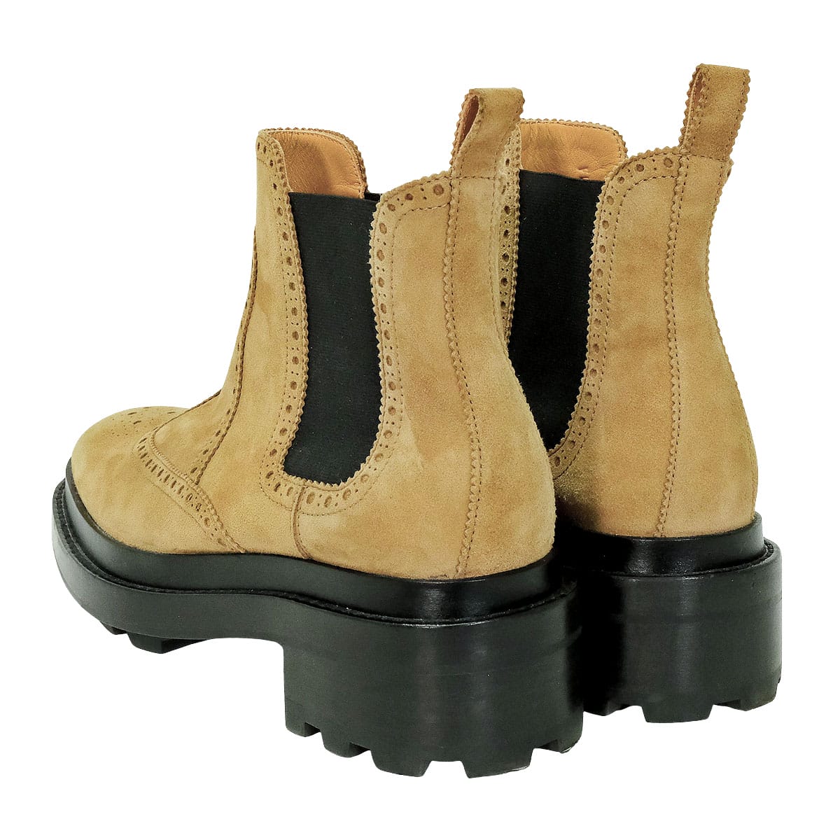 [Pre-loved] HERMES boots Ladies short Legacy Side gore Soldes Beige Suede 38 FA222004Z3852207[LIKE NEW][Authentic]