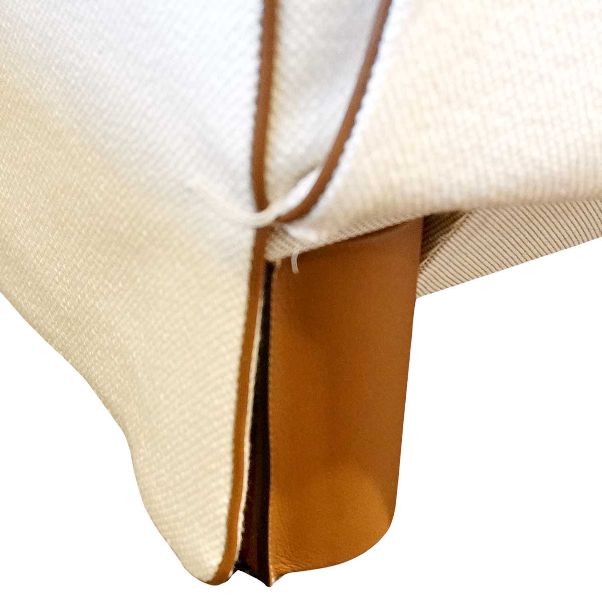 HERMES furniture Sofa Contour d'Hermès 2-seater Ecru/Gold Toile/Taurillon Leather H961828MW01[BRAND NEW][Authentic]