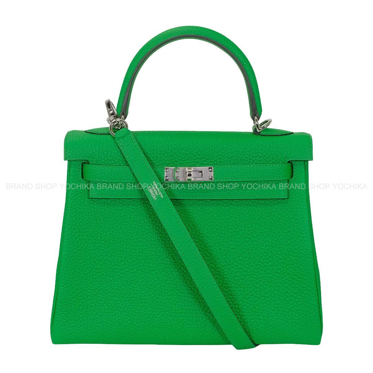 HERMES Shoulder bag Kelly25 Retourne Bambou Veau Togo Silver HW Stamp W[EXCELLENT][Authentic]