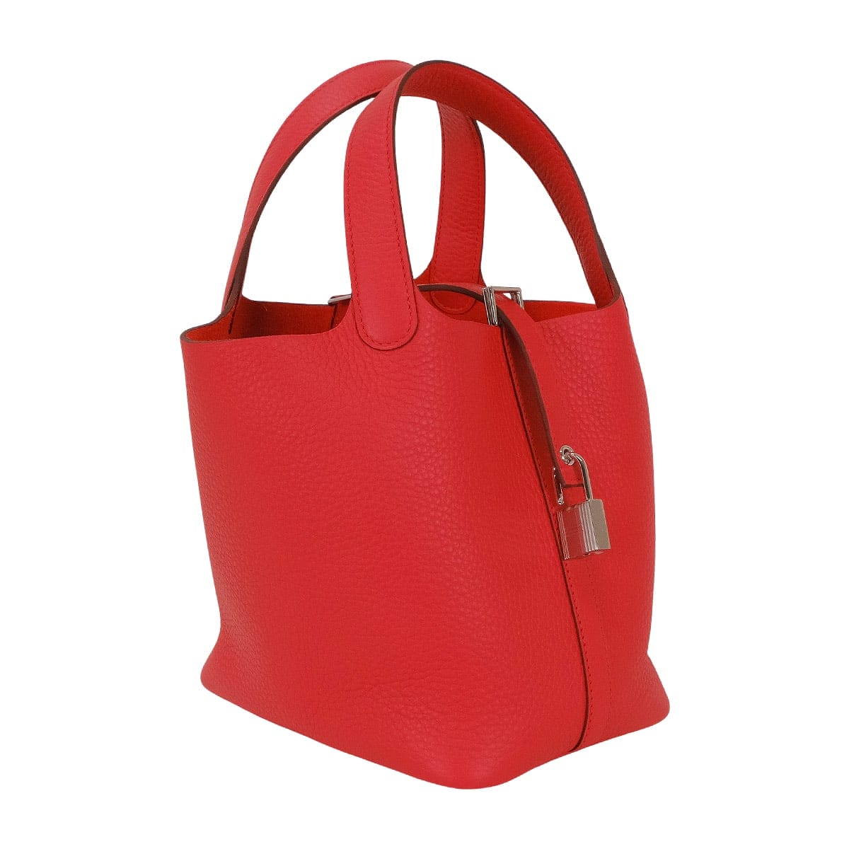 HERMES Handbag Picotin Lock 18 PM Rouge Radieux Taurillon Clemence Silver HW Stamp K[BRAND NEW][Authentic]