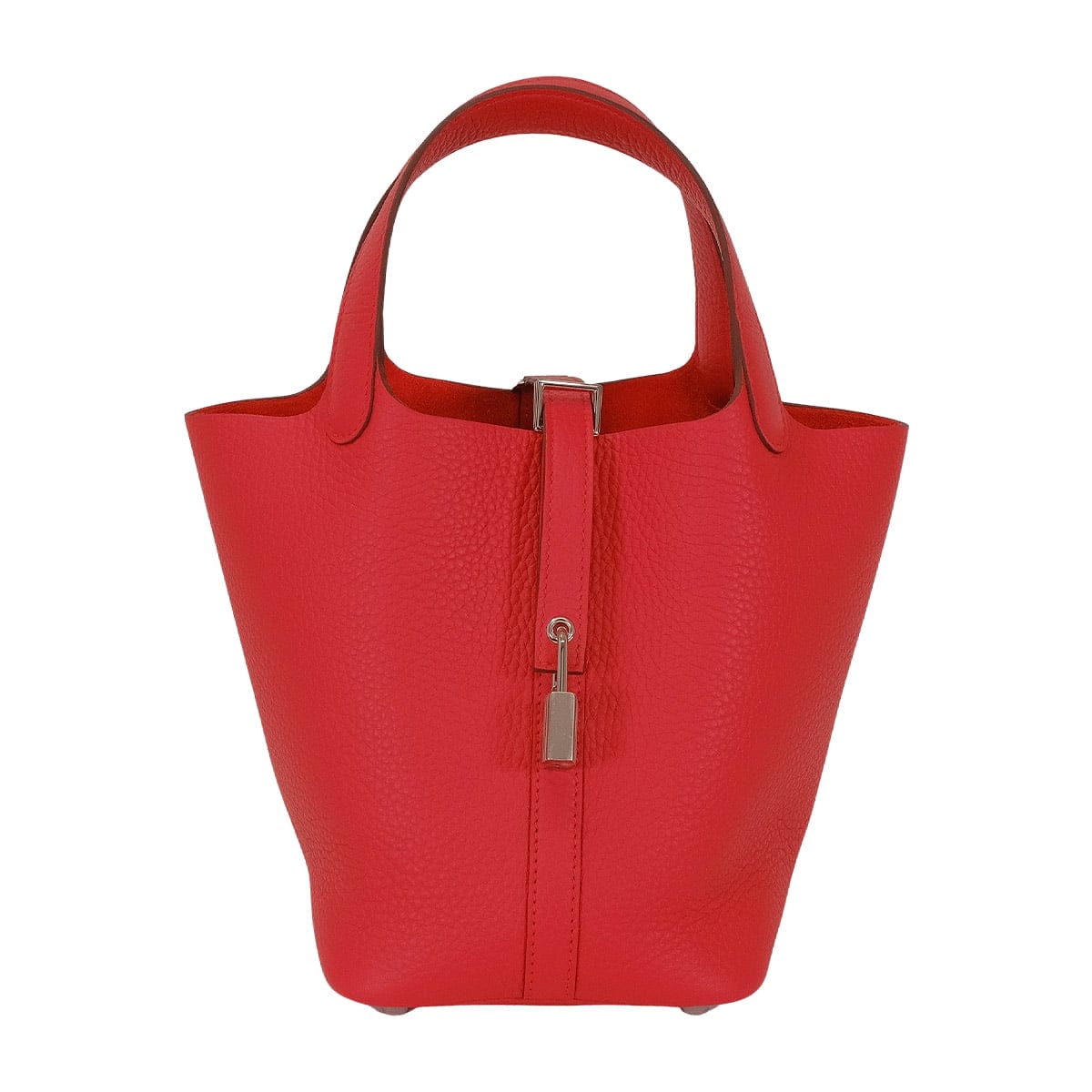 HERMES Handbag Picotin Lock 18 PM Rouge Radieux Taurillon Clemence Silver HW Stamp K[BRAND NEW][Authentic]