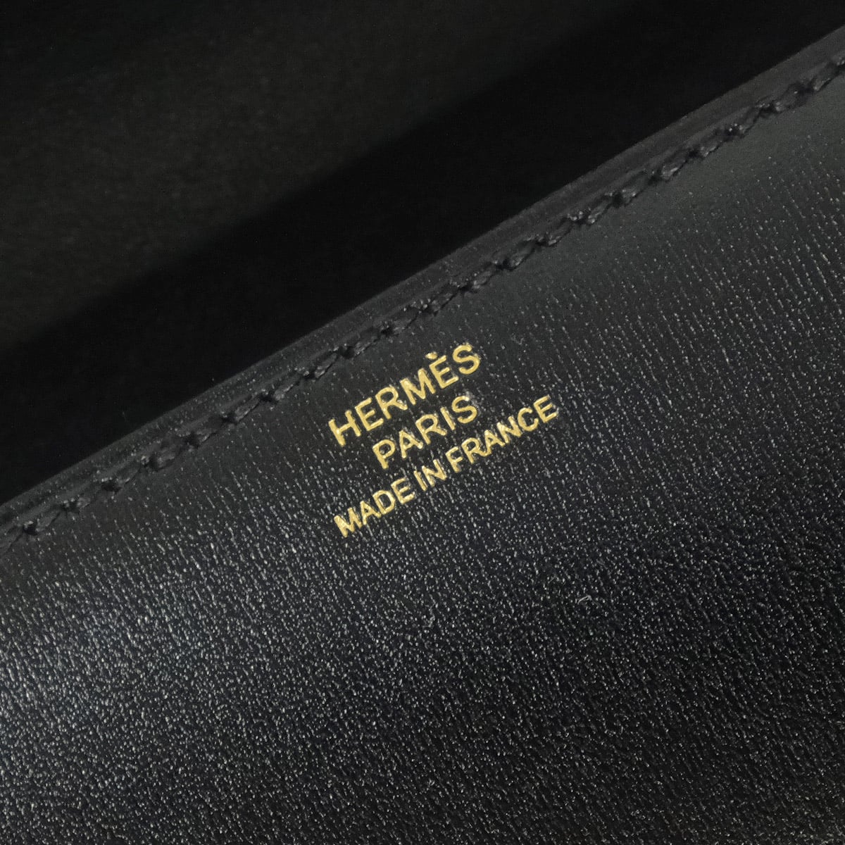 HERMES Shoulder bag Constance Elan Miroir Noir (Black) Box Calf Gold HW Stamp W[EXCELLENT][Authentic]