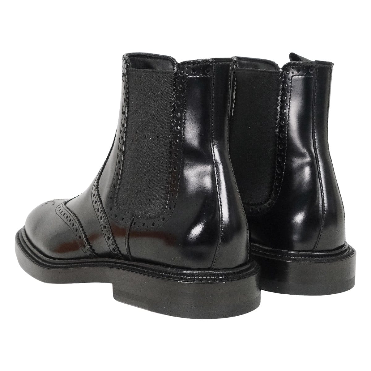 HERMES boots Short boots Legacy Wingtip H Lift Motif Noir (Black) Veau Toscan 38[BRAND NEW][Authentic]