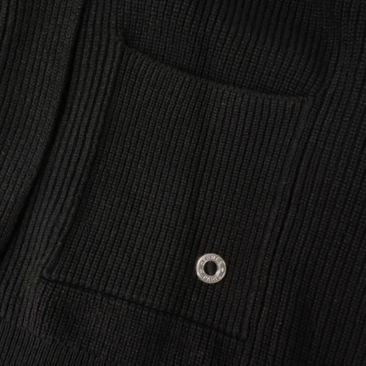 HERMES Cardigan Shawl with Belt Noir (Black) Cashmere Polyamide/Elastane #34 5E2123D1[BRAND NEW][Authentic]