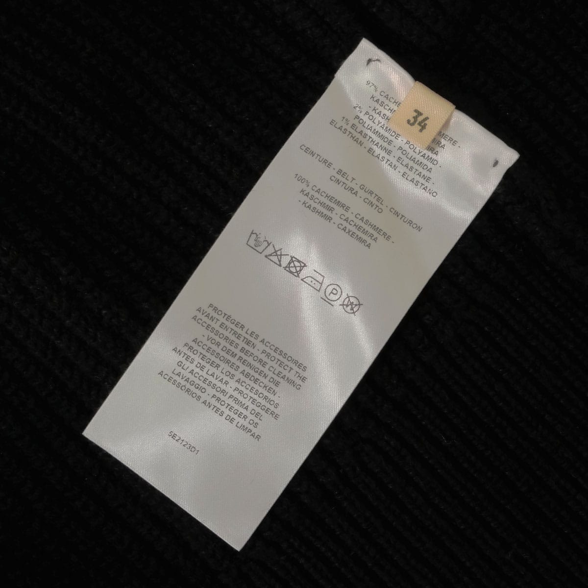 HERMES Cardigan Shawl with Belt Noir (Black) Cashmere Polyamide/Elastane #34 5E2123D1[BRAND NEW][Authentic]