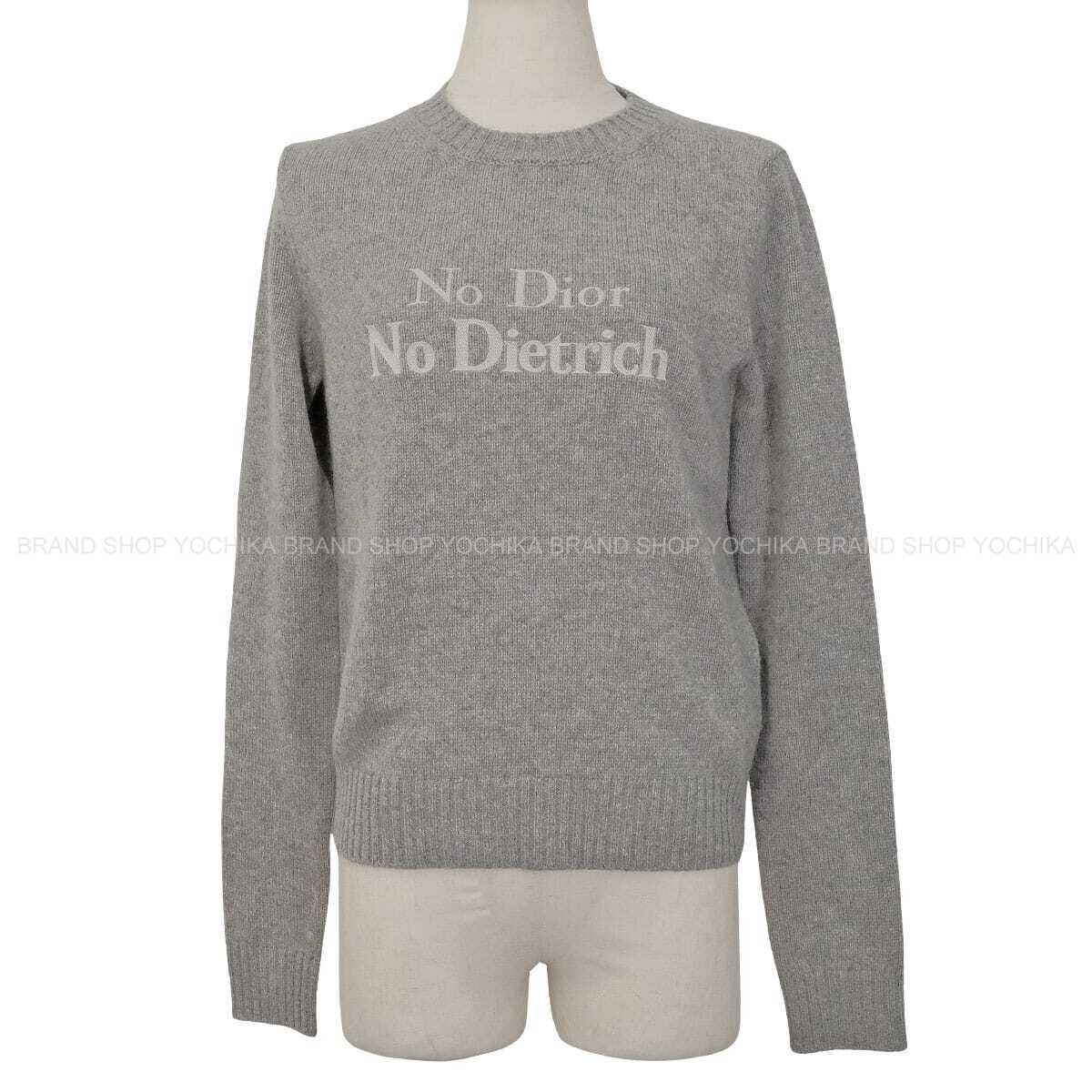2026 Spring/Summer Dior Knit Sweater No Dior, No Dietrich Embroidery Grey Cashmere #36 624S57A0E48[BRAND NEW][Authentic]