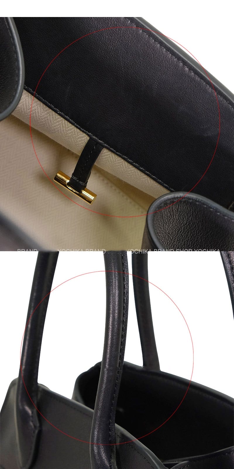 [Pre-loved] The Row Handbag Soft Margaux 10 Noir (Black) Saddle Calf Silver HW W1190L72[USED SA][Authentic]