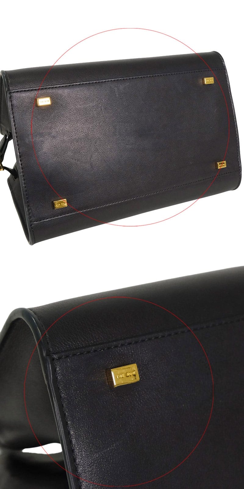 [Pre-loved] The Row Handbag Soft Margaux 10 Noir (Black) Saddle Calf Silver HW W1190L72[USED SA][Authentic]