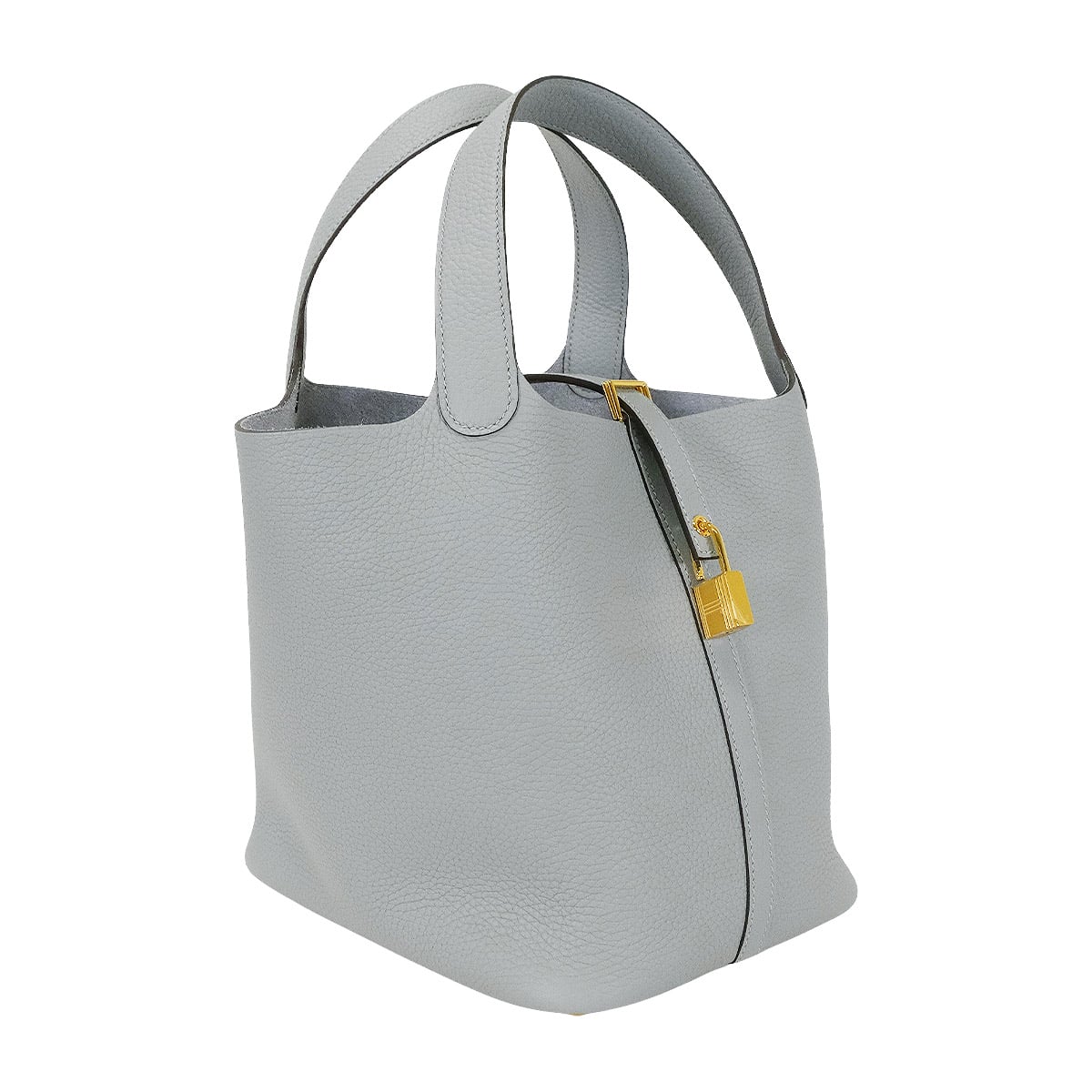 HERMES Handbag Picotin Lock 22 MM Gris Pantin Taurillon Clemence Gold HW Stamp K[BRAND NEW][Authentic]