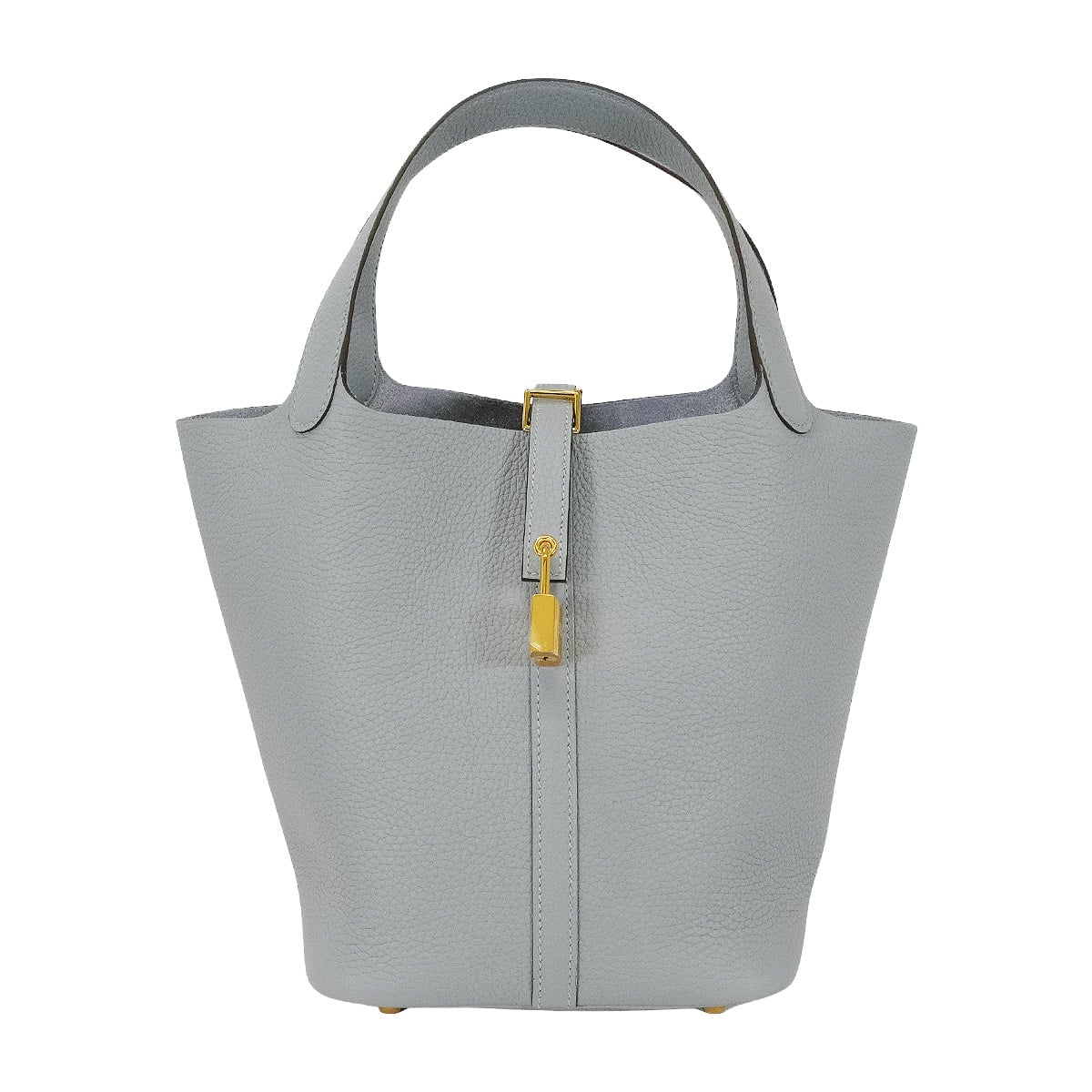 HERMES Handbag Picotin Lock 22 MM Gris Pantin Taurillon Clemence