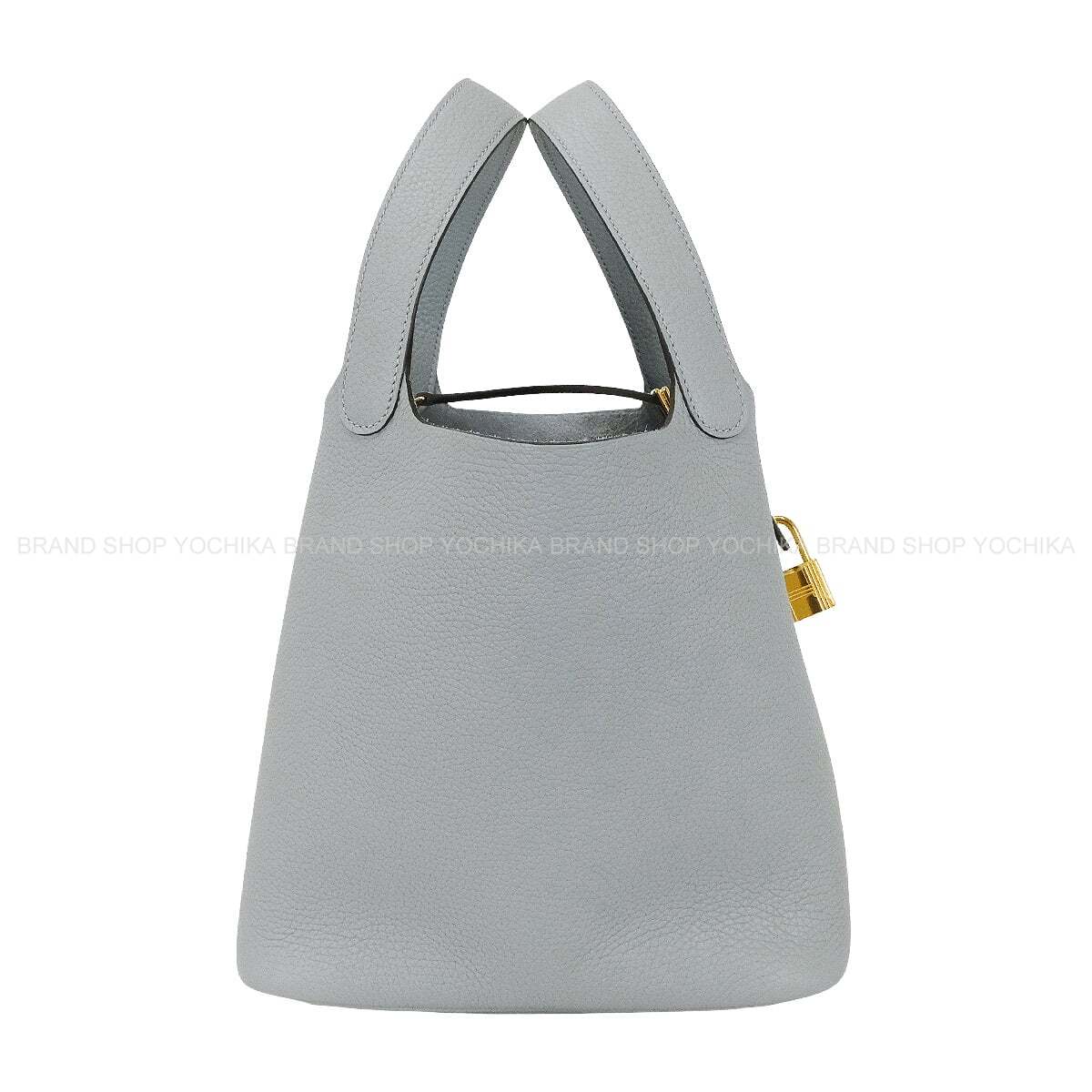 HERMES Handbag Picotin Lock 22 MM Gris Pantin Taurillon Clemence Gold HW Stamp K[BRAND NEW][Authentic]