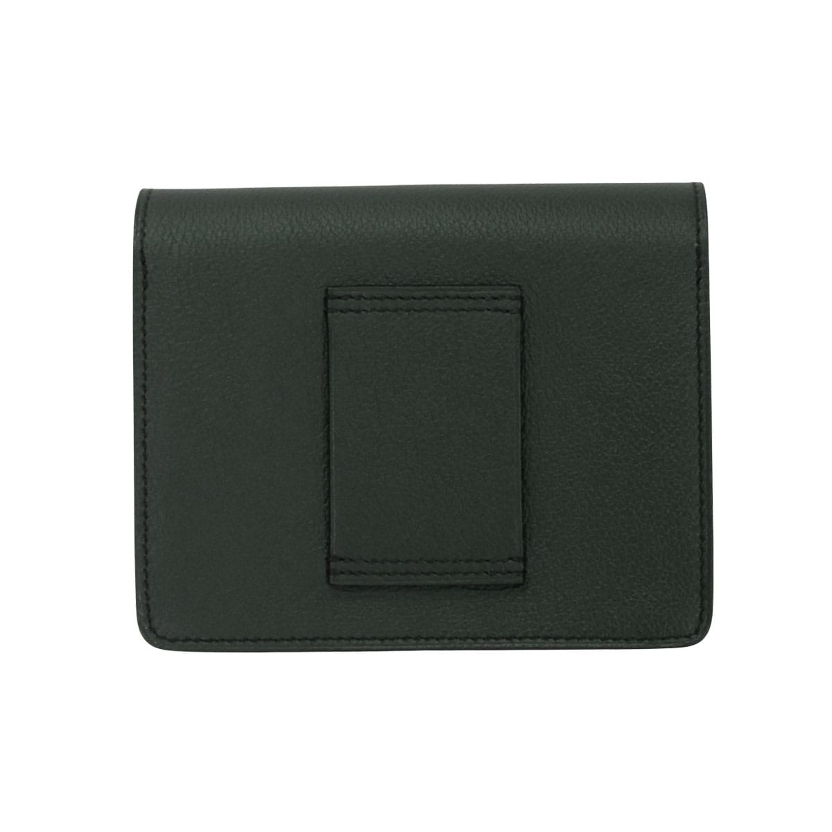 HERMES Bi-fold wallet Roulis Slim Bicolor Vert Rousseau/Mauve Pale Evercolor Gold HW Stamp B[EXCELLENT][Authentic]