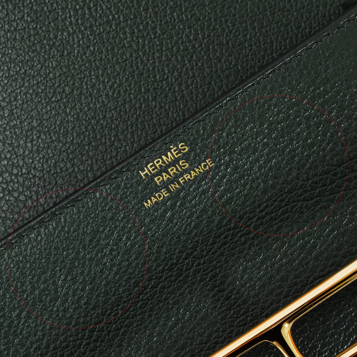 HERMES Bi-fold wallet Roulis Slim Bicolor Vert Rousseau/Mauve Pale Evercolor Gold HW Stamp B[EXCELLENT][Authentic]