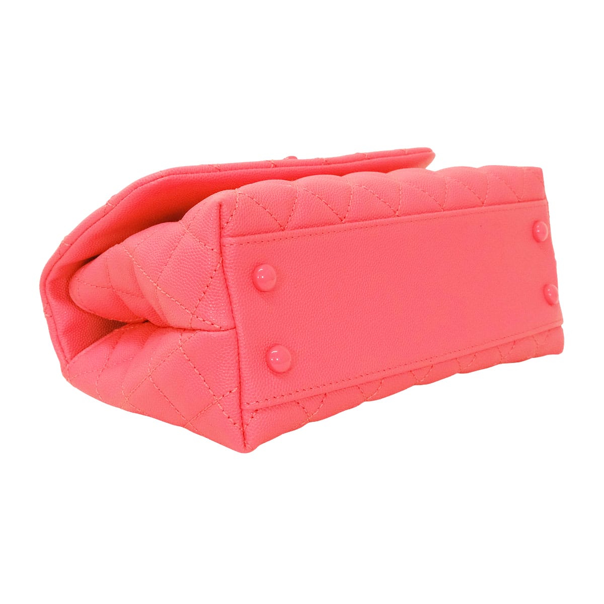 [Pre-loved] CHANEL Shoulder bag Matelasse Small Top Handle COCO Mark Pink Graind Calf(Caviarskin) Pink HW A92990[LIKE NEW][Authentic]