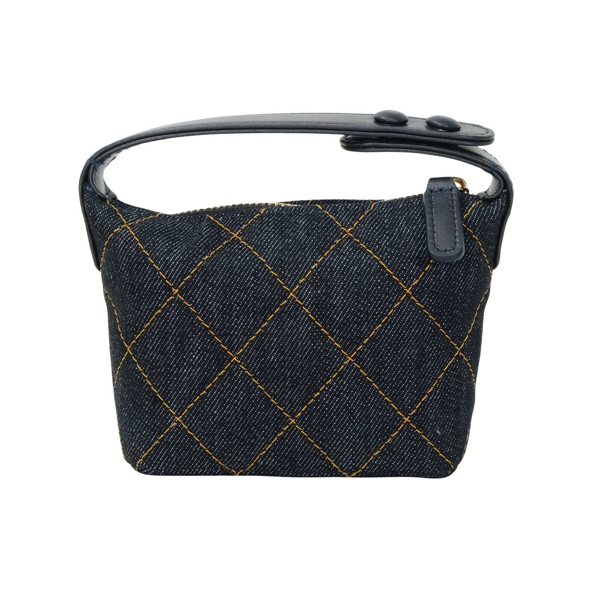2026SS CHANEL Pouch Micro Bag Mini Matelasse Classic COCO MarkDark Blue/Orange Denim Champagne Gold HW[BRAND NEW][Authentic]