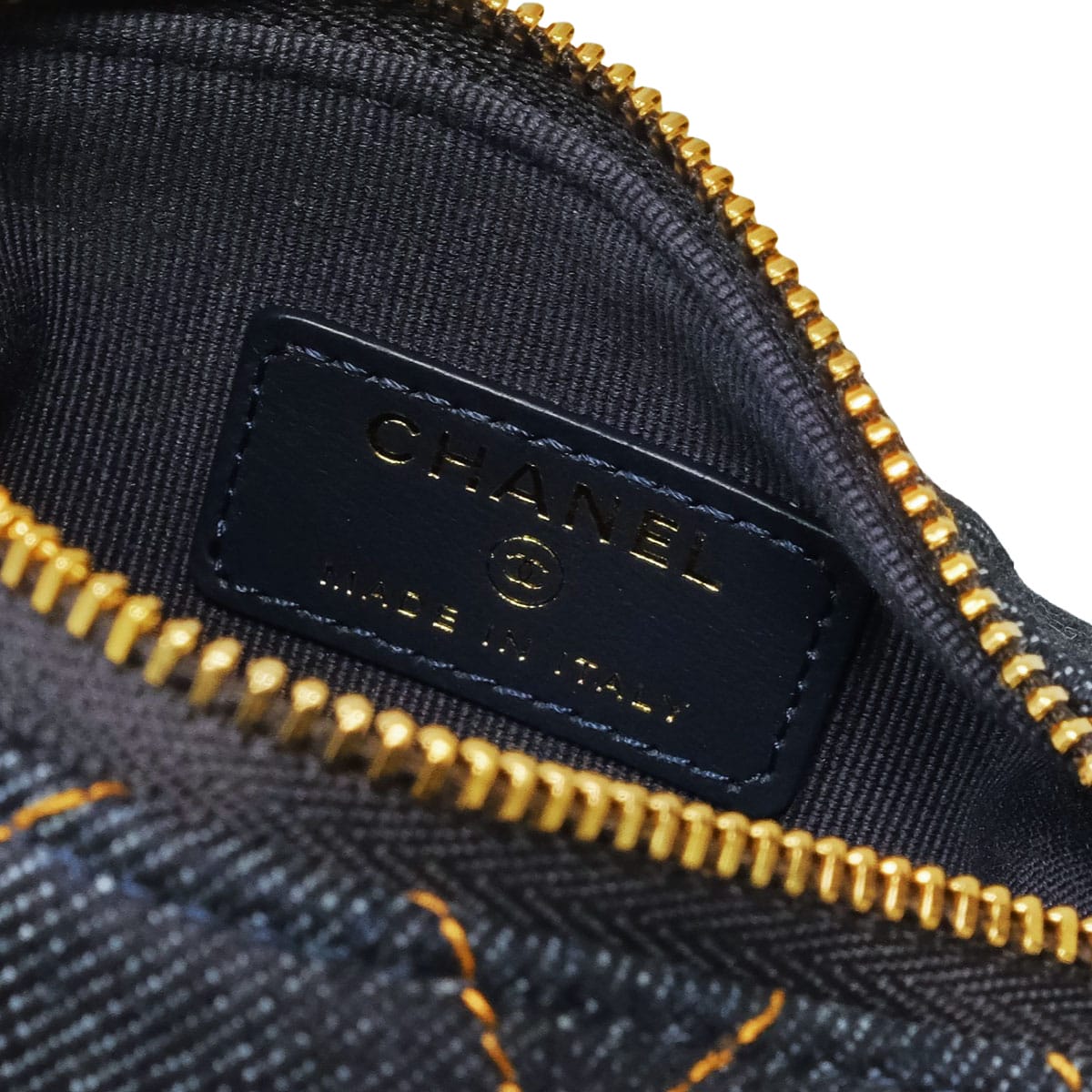 2026 SS New CHANEL Pouch Micro Bag Mini Matelasse Classic COCO MarkDark Blue/Orange Denim Champagne Gold HW[BRAND NEW][Authentic]