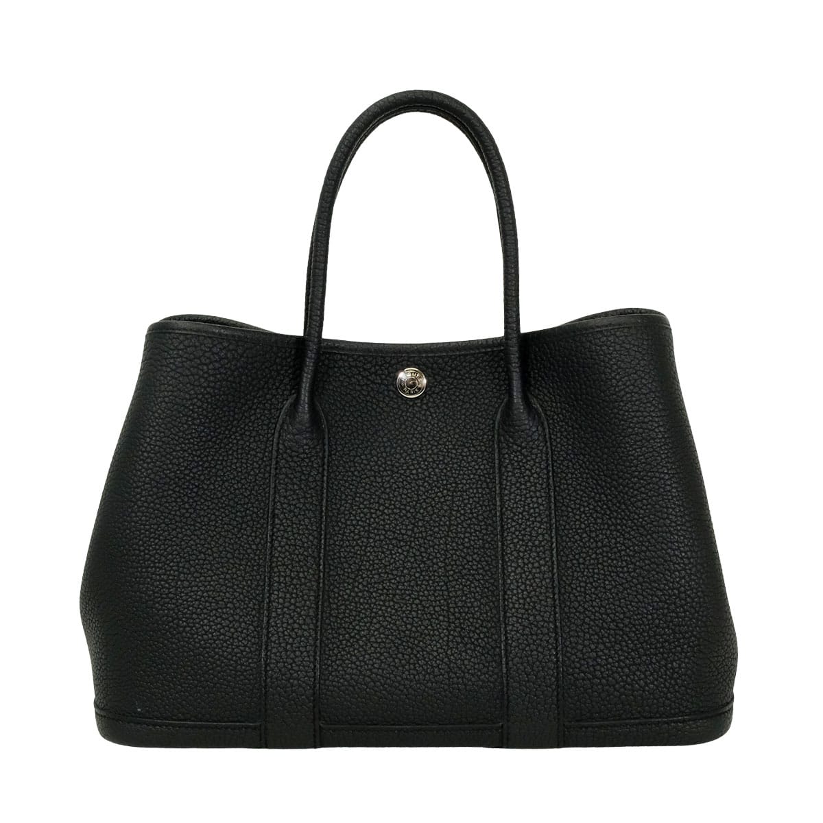 [Pre-loved] HERMES tote bag Garden Party 30 TPM Noir (Black) Veau Negonda Silver HW Stamp K[LIKE NEW][Authentic]