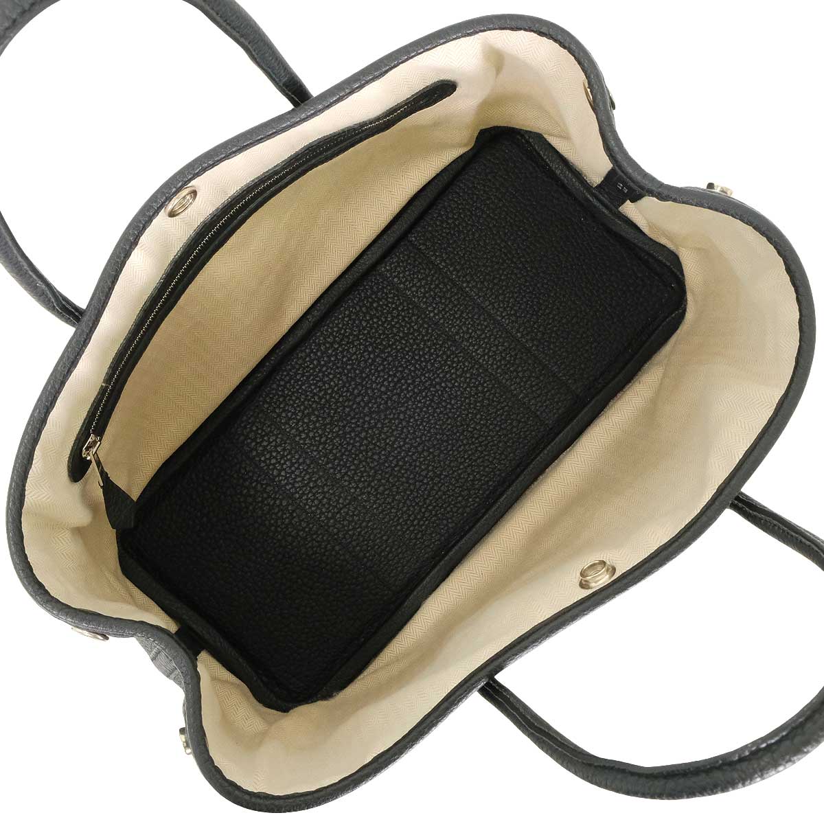 [Pre-loved] HERMES tote bag Garden Party 30 TPM Noir (Black) Veau Negonda Silver HW Stamp K[LIKE NEW][Authentic]