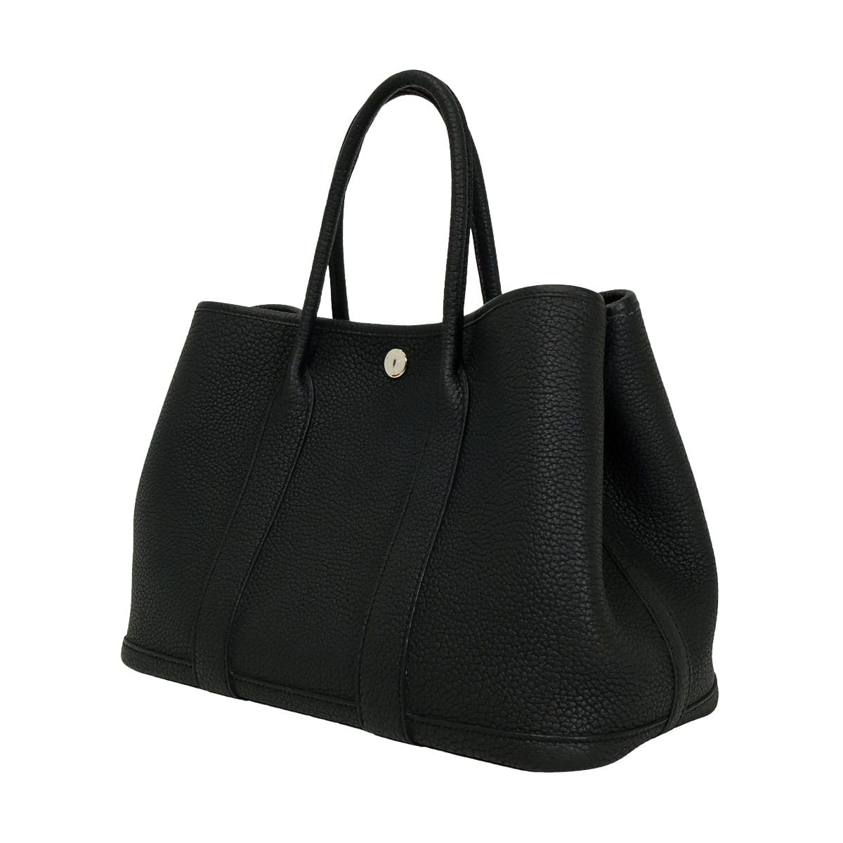 [Pre-loved] HERMES tote bag Garden Party 30 TPM Noir (Black) Veau Negonda Silver HW Stamp K[LIKE NEW][Authentic]