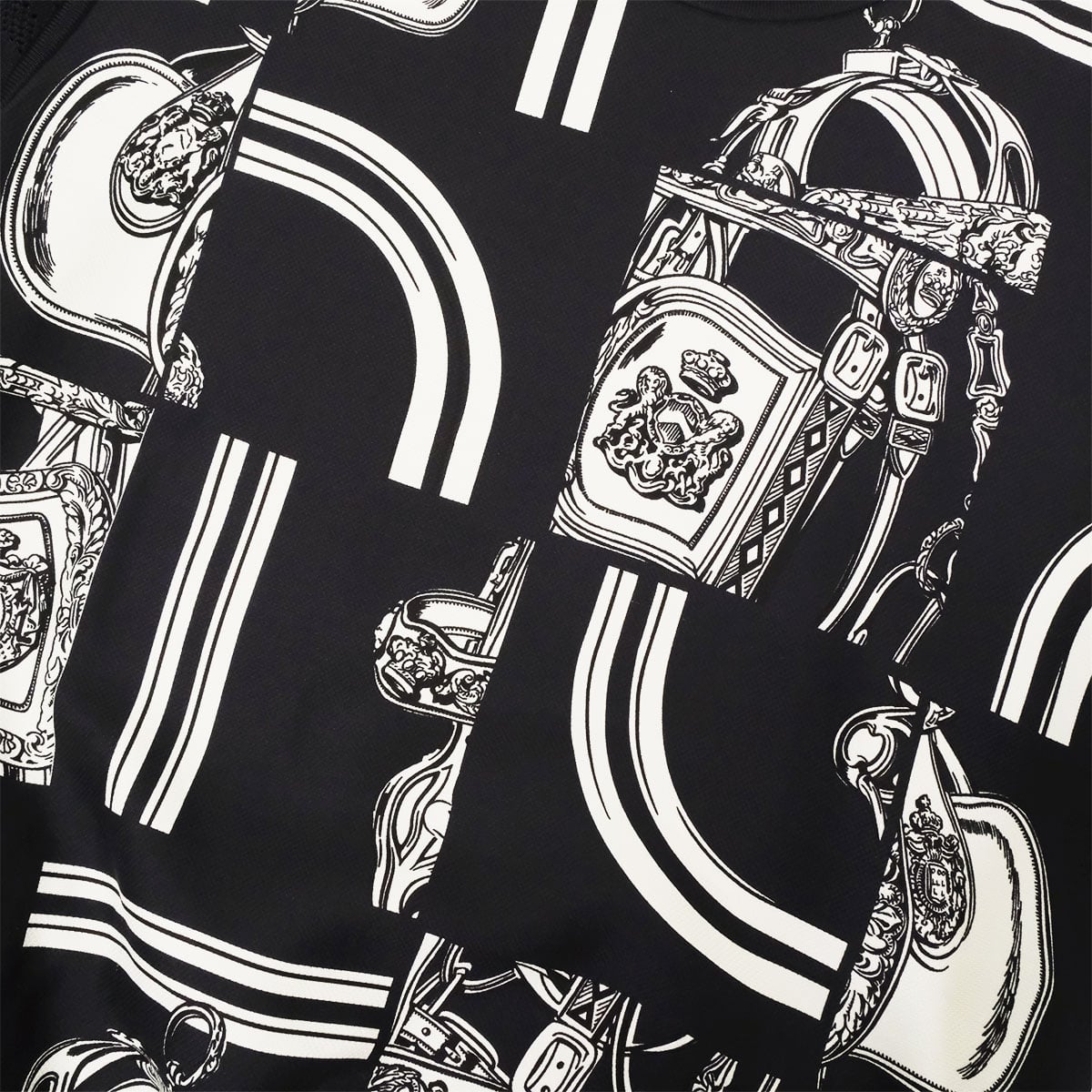 HERMES Knit Long Sleeve Knit Twillaine Desordre Finesse Noir (Black) Silk/Nylon/Polyurethane #38 4E2838DQ[BRAND NEW][Authentic]
