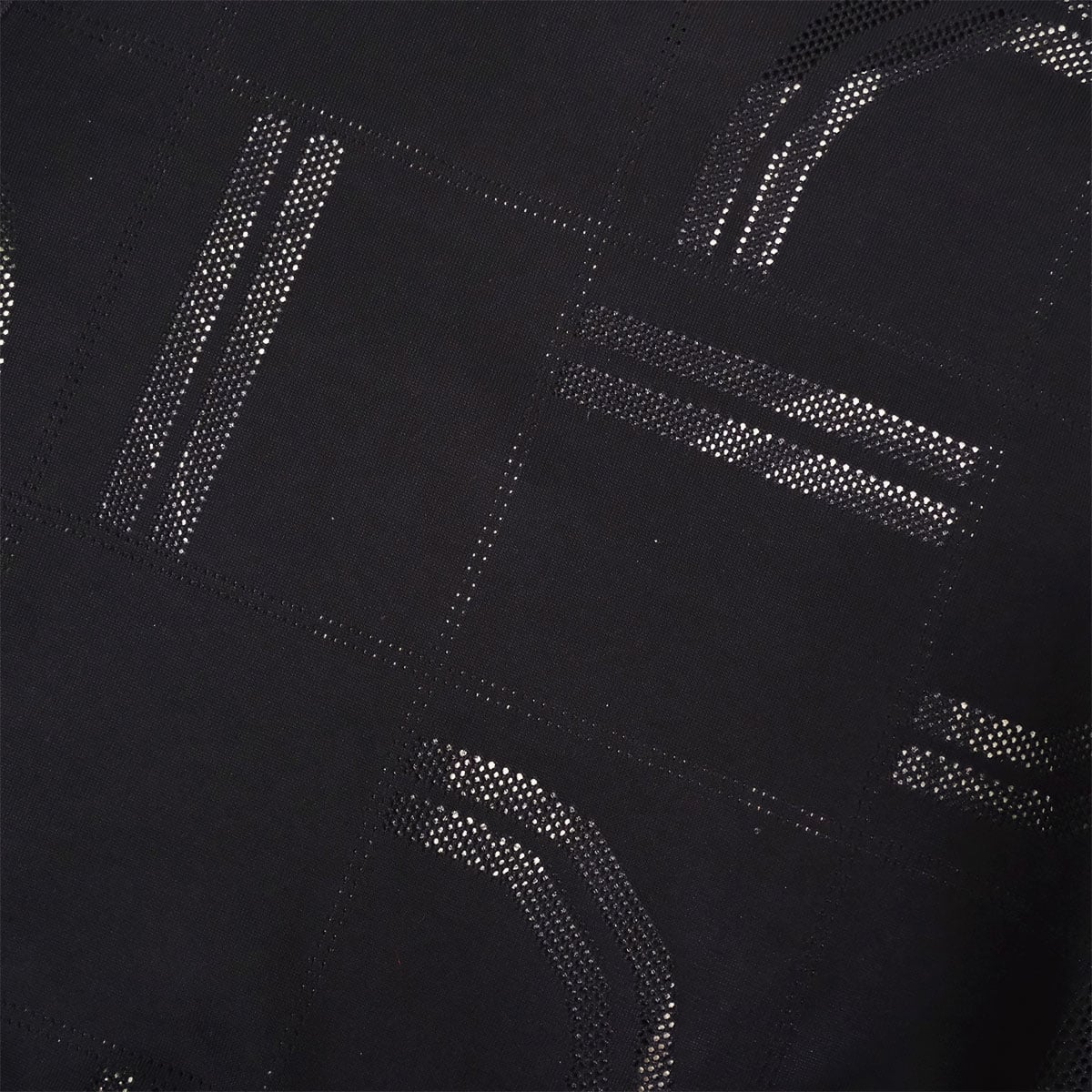 HERMES Knit Long Sleeve Knit Twillaine Desordre Finesse Noir (Black) Silk/Nylon/Polyurethane #38 4E2838DQ[BRAND NEW][Authentic]
