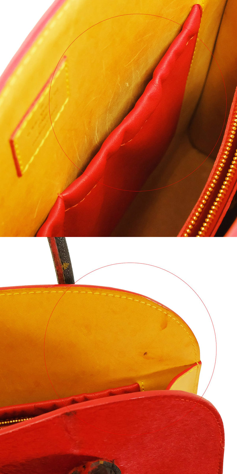 [Pre-loved] LOUIS VUITTON tote bag Shopping Christian Louboutin Collaboration Studs Iconoclast Brown/Red Monogram Canvas/Unborn Calf Gold HW M41234[USED AB][Authentic]