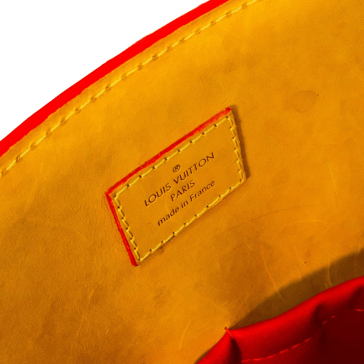 [Pre-loved] LOUIS VUITTON tote bag Shopping Christian Louboutin Collaboration Studs Iconoclast Brown/Red Monogram Canvas/Unborn Calf Gold HW M41234[USED AB][Authentic]