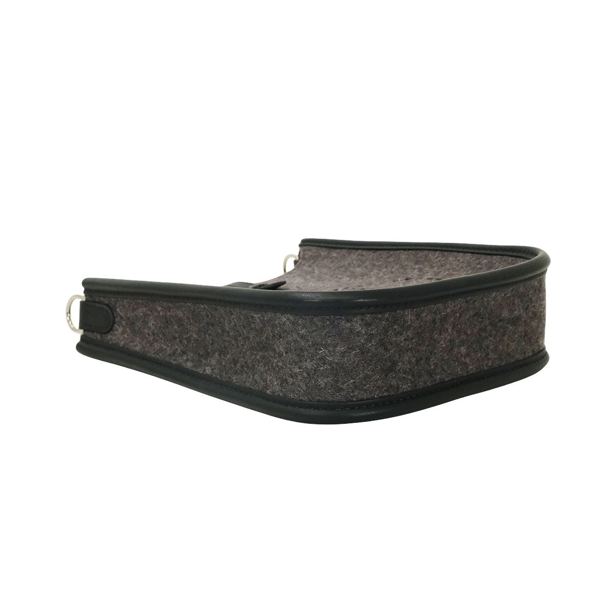 HERMES Shoulder bag Evelyne 16 TPM Noir (Black)Gris Moyen Veau Swift/Feutre(Felt) Silver HW Stamp U[EXCELLENT][Authentic]