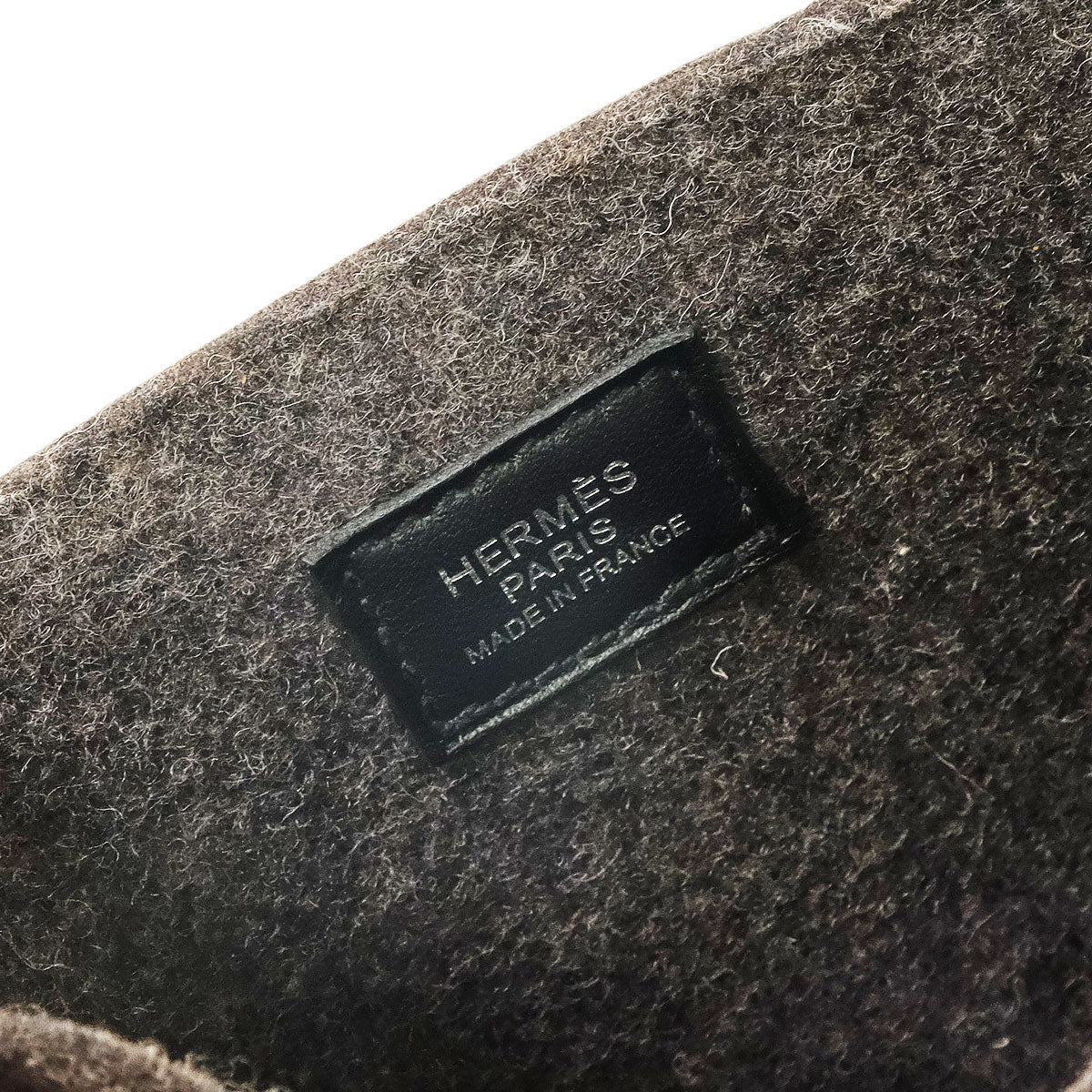 HERMES Shoulder bag Evelyne 16 TPM Noir (Black)Gris Moyen Veau Swift/Feutre(Felt) Silver HW Stamp U[EXCELLENT][Authentic]