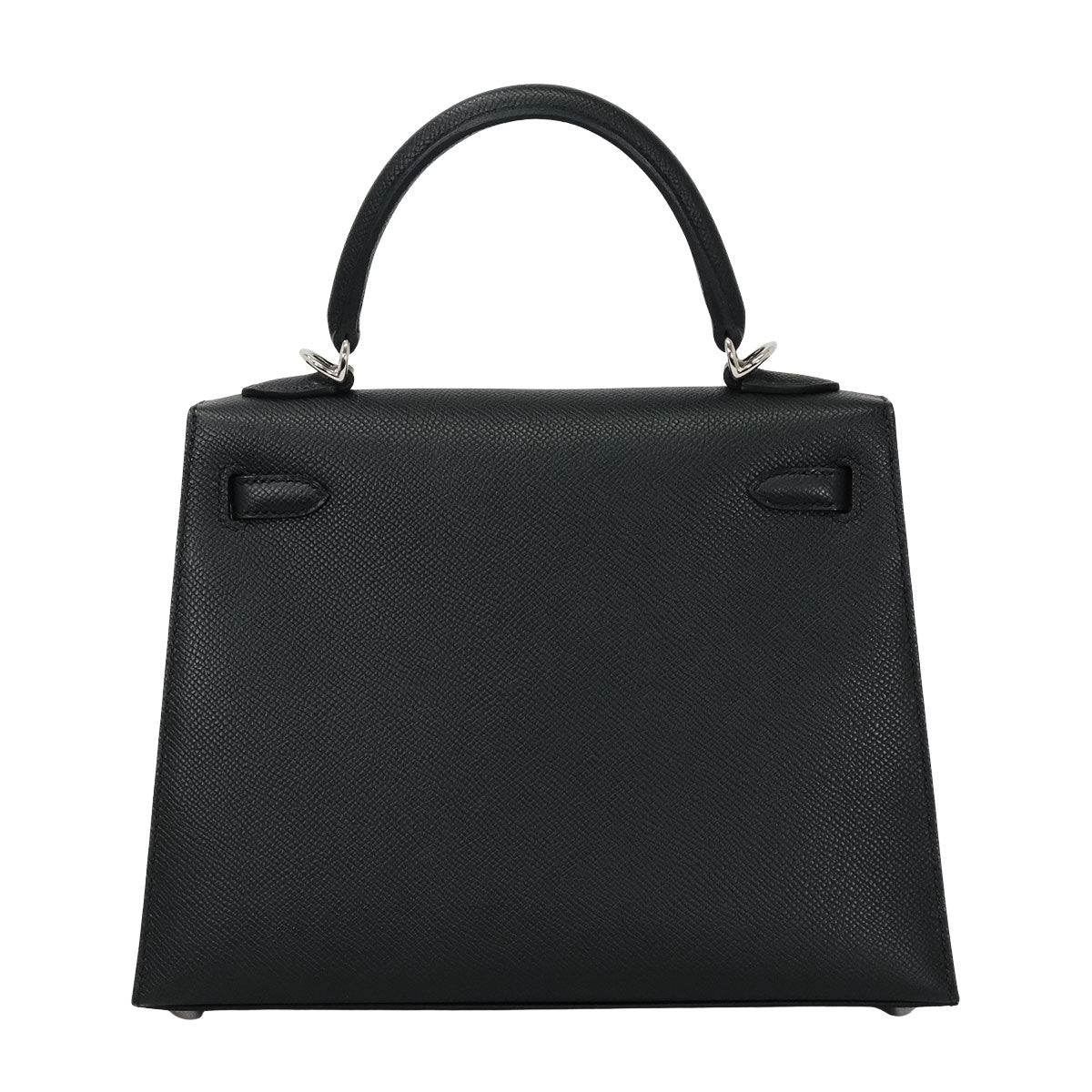[Pre-loved] HERMES Shoulder bag Kelly25 Sellier Noir (Black) Veau Epsom Silver HW Stamp K[LIKE NEW][Authentic]