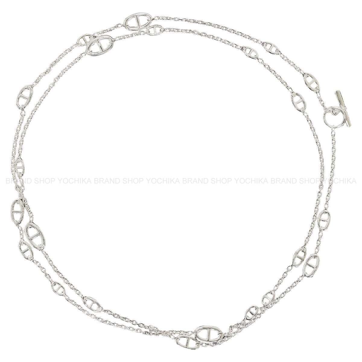 HERMES necklace Long Farandole Chaine d'Ancre 160 Silver Silver925 (SV925 Ag925)[EXCELLENT][Authentic]