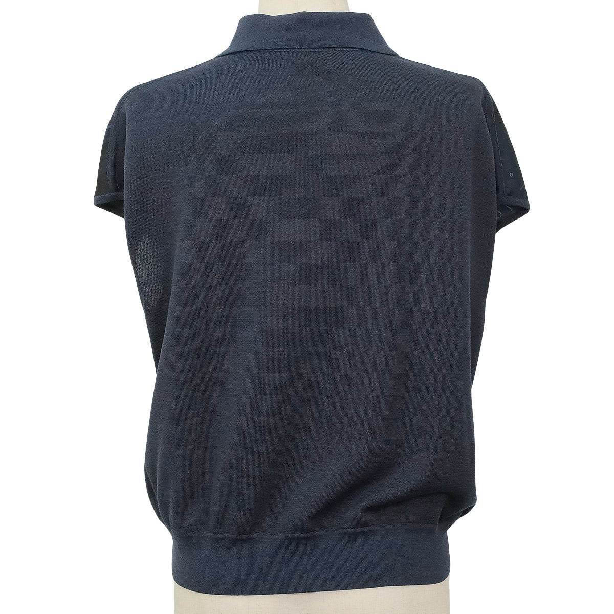 HERMES Knit Nosleeve Twillaine Coloriage du jour Bleu Encre Silk/Cotton/Nylon #38 5H2813DH[EXCELLENT][Authentic]