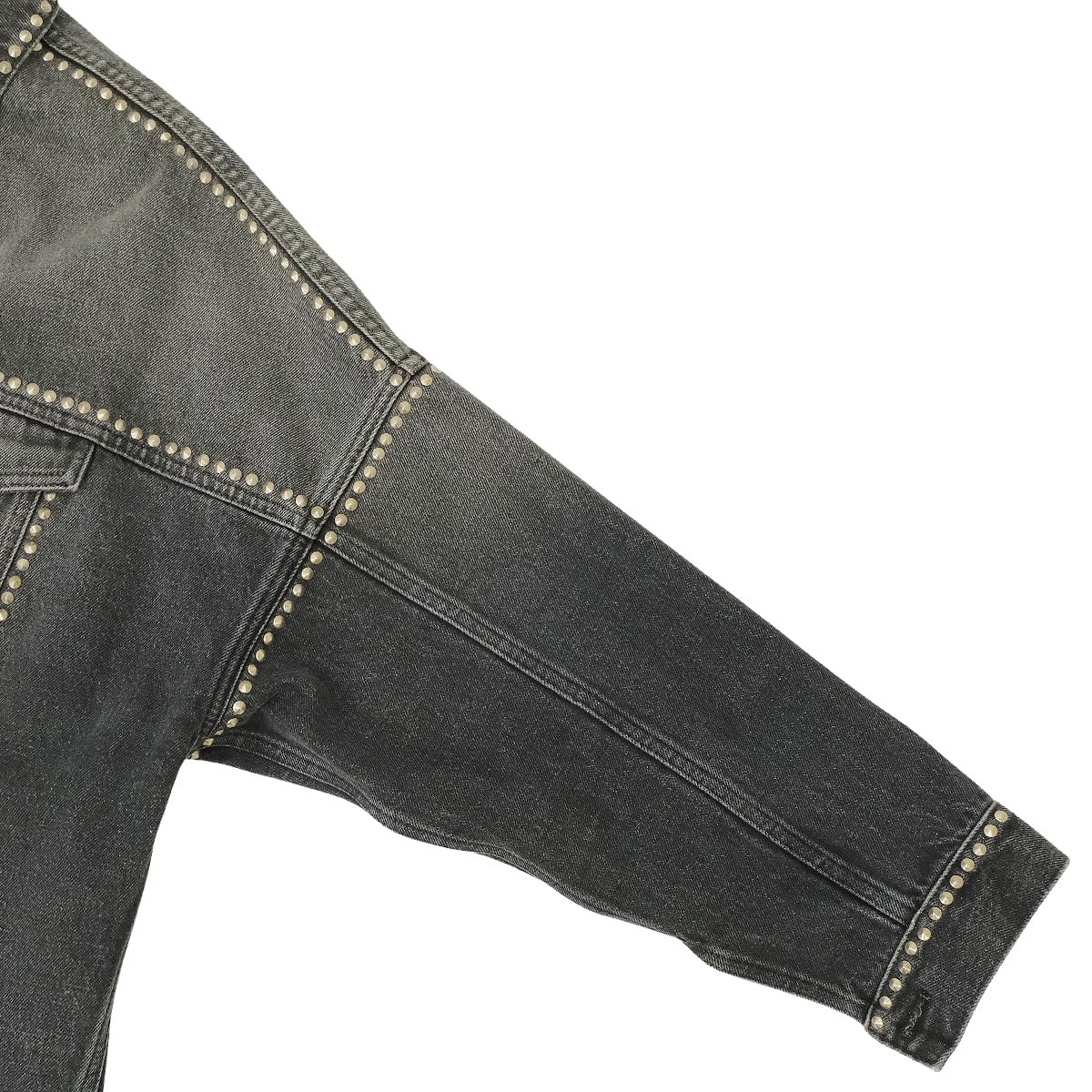 2025 Cruise Collection Dior Denim jacket Oversize Studs Grey Cotton #36 Silver HW 512V18A300D[EXCELLENT][Authentic]