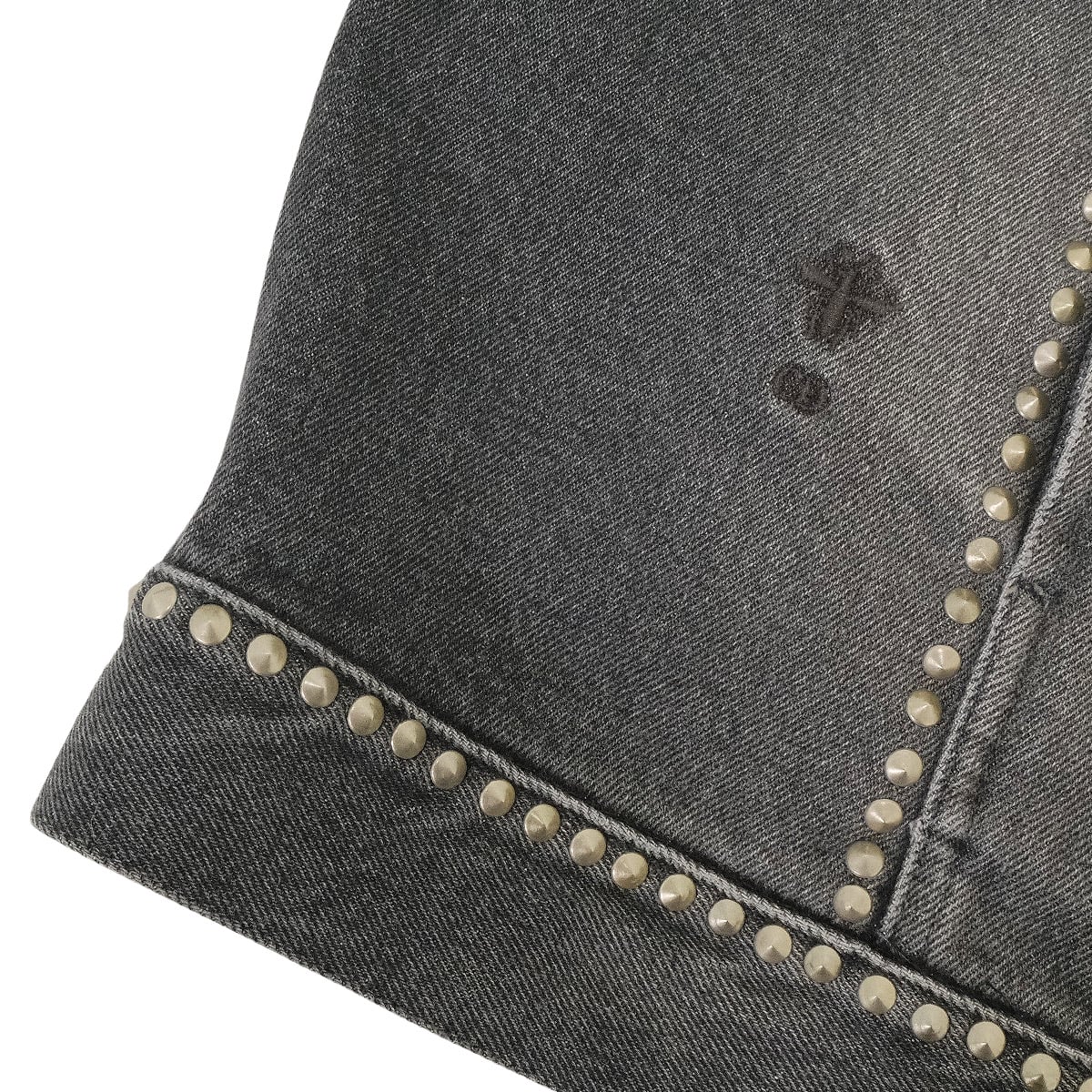 2025 Cruise Collection Dior Denim jacket Oversize Studs Grey Cotton #36 Silver HW 512V18A300D[EXCELLENT][Authentic]