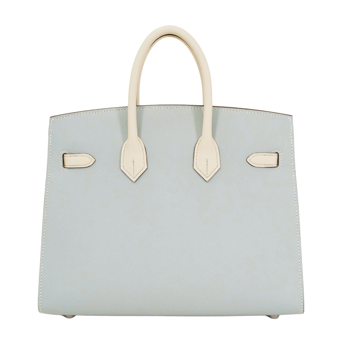 HERMES Handbag Birkin25 Sellier Verso Special Order HSS Cheval Stamp Bleu Glacier/Craie Veau Epsom Mat Silver HW Stamp W[EXCELLENT][Authentic]