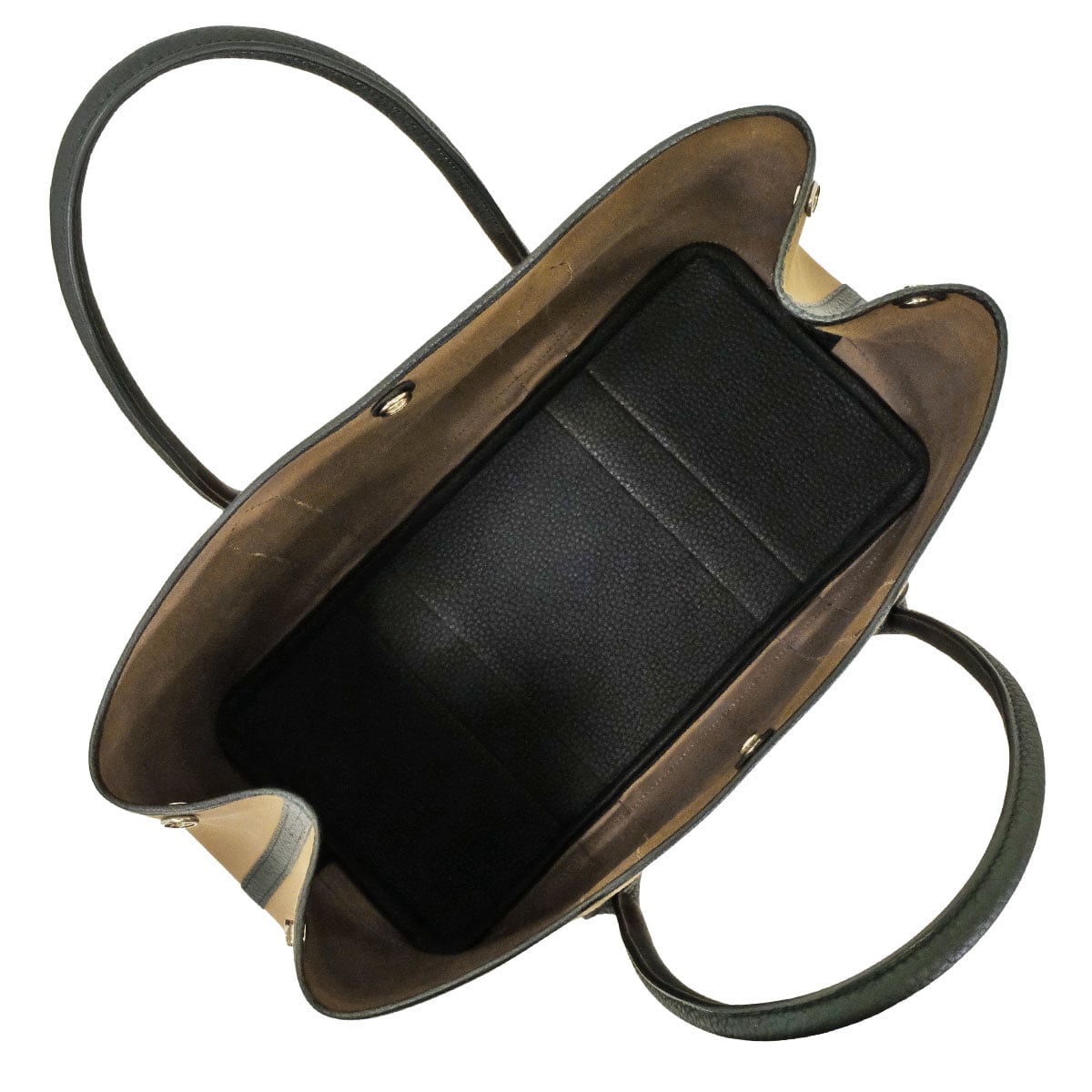 HERMES tote bag Garden Party 36 PM Etoupe/Noir (Black) Toile officier/Veau Negonda Silver HW Stamp W[EXCELLENT][Authentic]