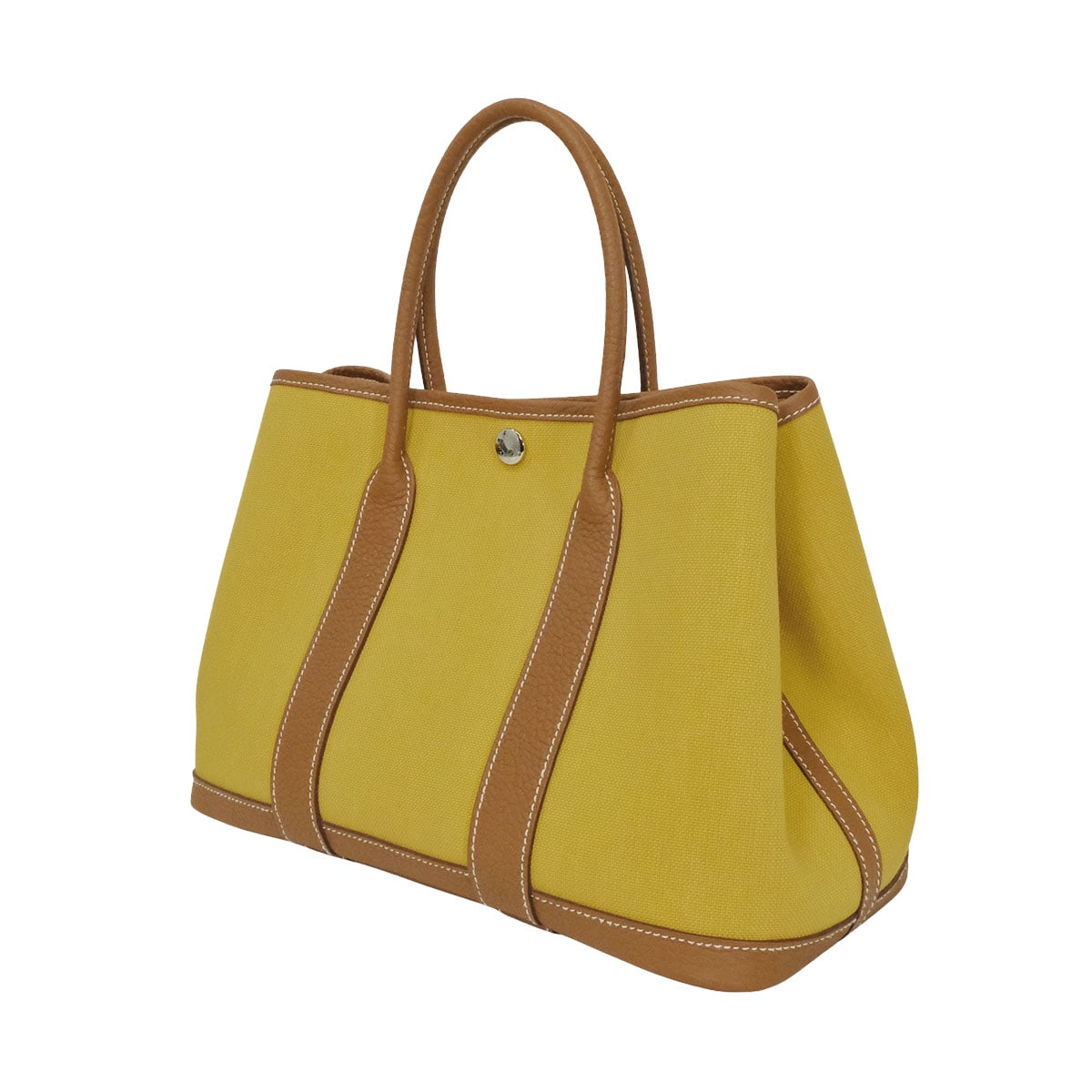 HERMES tote bag Garden Party 30 TPM Toile Militaire/Veau Negonda Silver HW Stamp Z[EXCELLENT][Authentic]