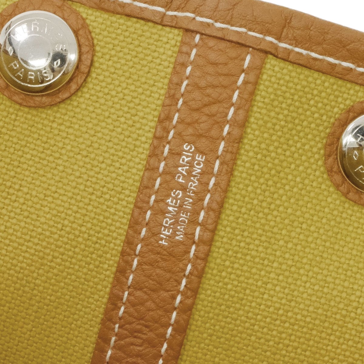 HERMES tote bag Garden Party 30 TPM Toile Militaire/Veau Negonda Silver HW Stamp Z[EXCELLENT][Authentic]