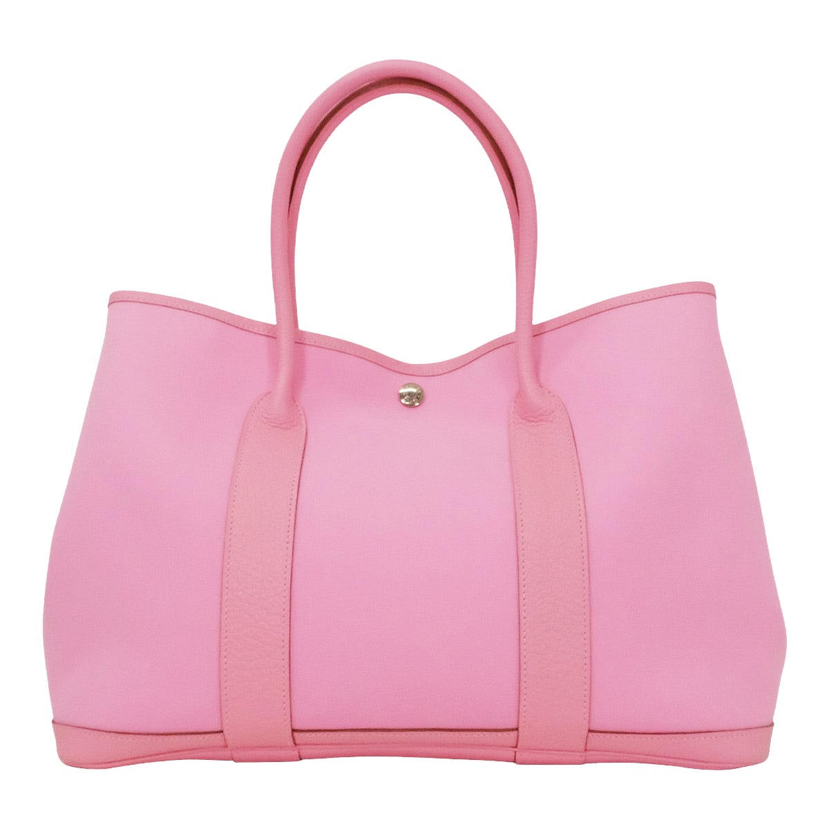 HERMES tote bag Garden Party 36 PM Pink Toile officier/Buffle Skipper Silver HW Stamp □N[ALMOST NEW][Authentic]