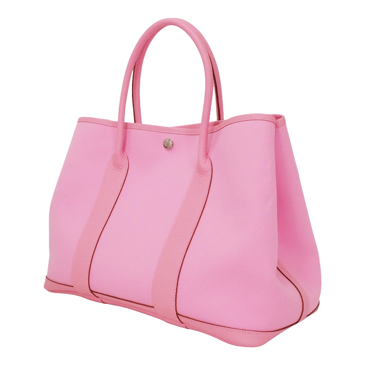 HERMES tote bag Garden Party 36 PM Pink Toile officier/Buffle Skipper Silver HW Stamp □N[ALMOST NEW][Authentic]