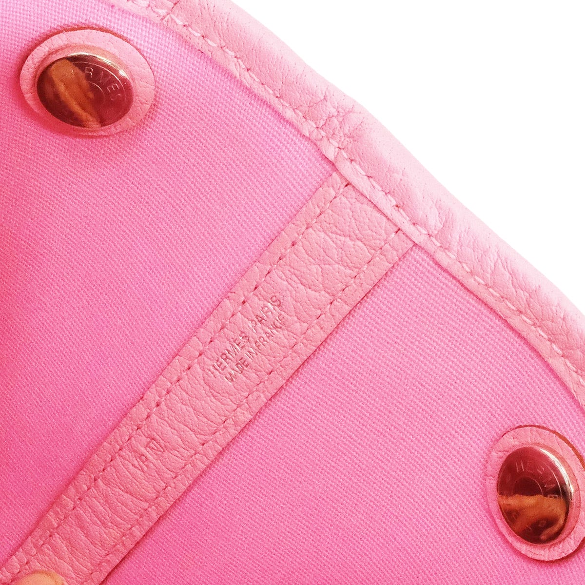 HERMES tote bag Garden Party 36 PM Pink Toile officier/Buffle Skipper Silver HW Stamp □N[ALMOST NEW][Authentic]