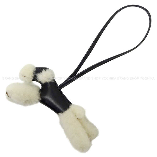 HERMES bag charm Buddy Dog Noir (Black) Agneau Milo/Mouton Stamp K[BRAND NEW][Authentic]