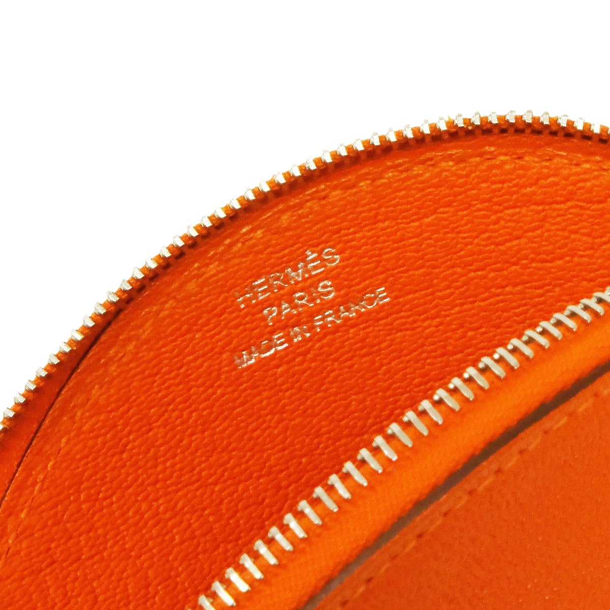 HERMES change purse Tutti Frutti Porte Monnaie Orange Feu Orange Chevre Mysore Silver HW Stamp □N[EXCELLENT][Authentic]
