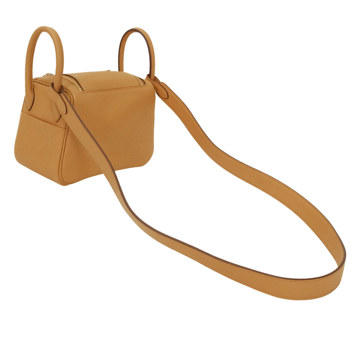 HERMES Shoulder bag Lindy mini 20 Biscuit Taurillon Clemence Gold HW Stamp K[BRAND NEW][Authentic]