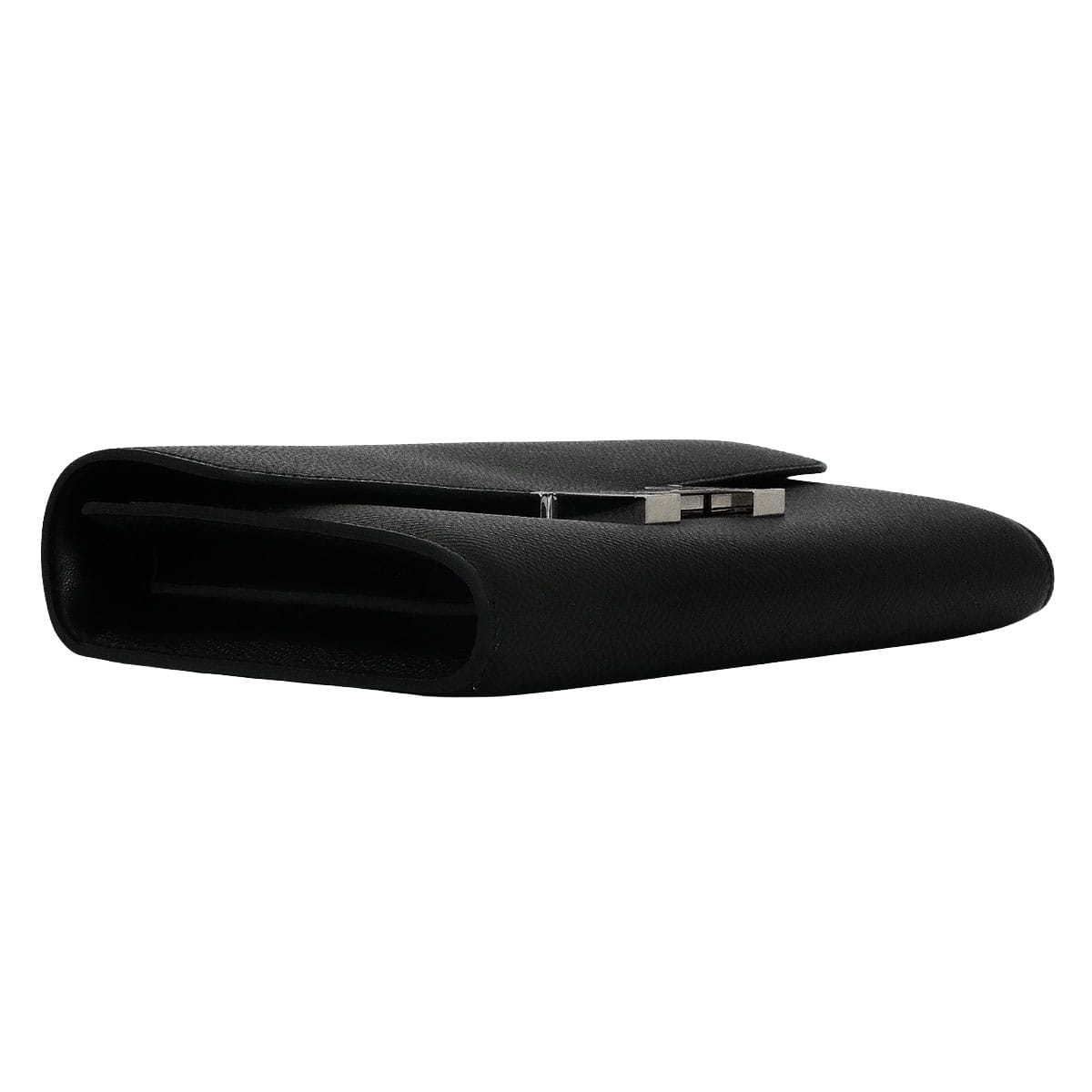 HERMES long wallet Constance Long wallet To Go Noir (Black) Veau Epsom Silver HW Stamp U[ALMOST NEW][Authentic]
