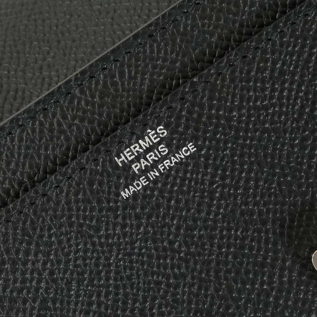 HERMES long wallet Constance Long wallet To Go Noir (Black) Veau Epsom Silver HW Stamp U[ALMOST NEW][Authentic]