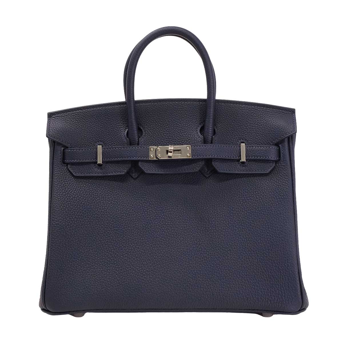 HERMES Handbag Birkin25 Bleu Nuit Veau Togo Silver HW Stamp K[BRAND NEW][Authentic]