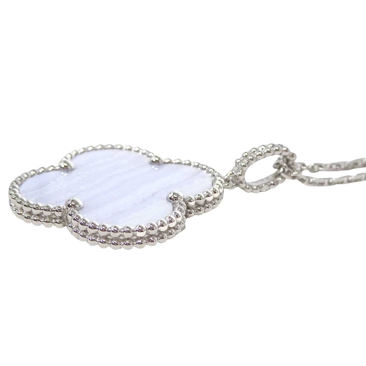 Van Cleef & Arpels necklace Magic Alhambra K18WG Chalcedony VCARP6L900[EXCELLENT][Authentic]